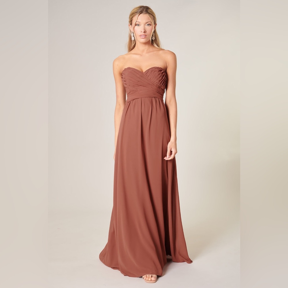 R.S.V.P Sugarlips Women’s Beloved Ruched Sweetheart Convertible Dress Rust Small